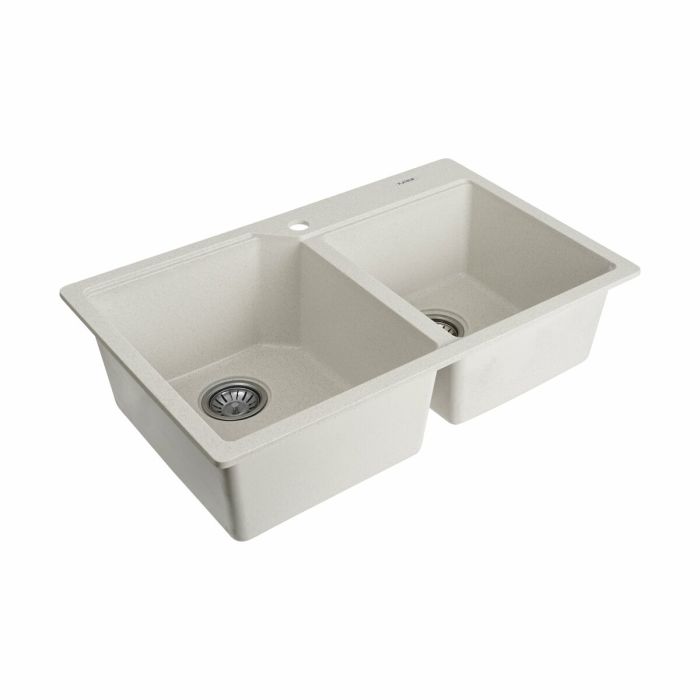 Гранітне миття для кухні Platinum 7850 HARMONY матове Біле в точку, R