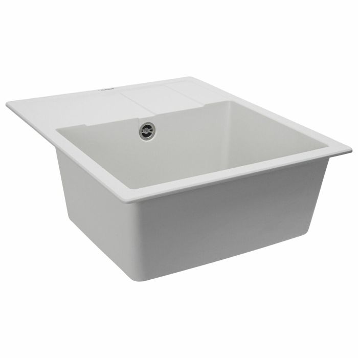 Гранитная мойка для кухни Platinum 5851 ARIA матовая Белоснежная, R