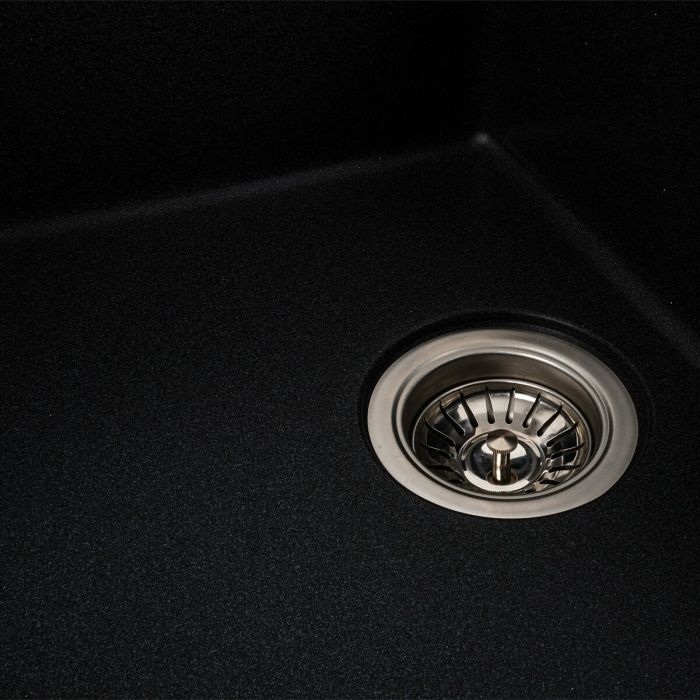 Гранитная мойка для кухни Platinum 6250 ZIRKONE матовый Карбон