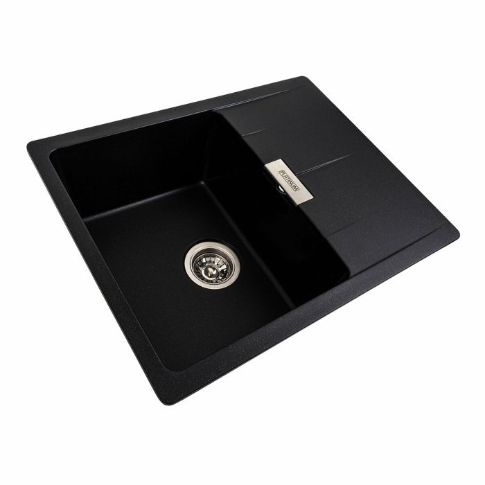 Гранитная мойка для кухни Platinum 6250 ZIRKONE матовый Черный металлик, R