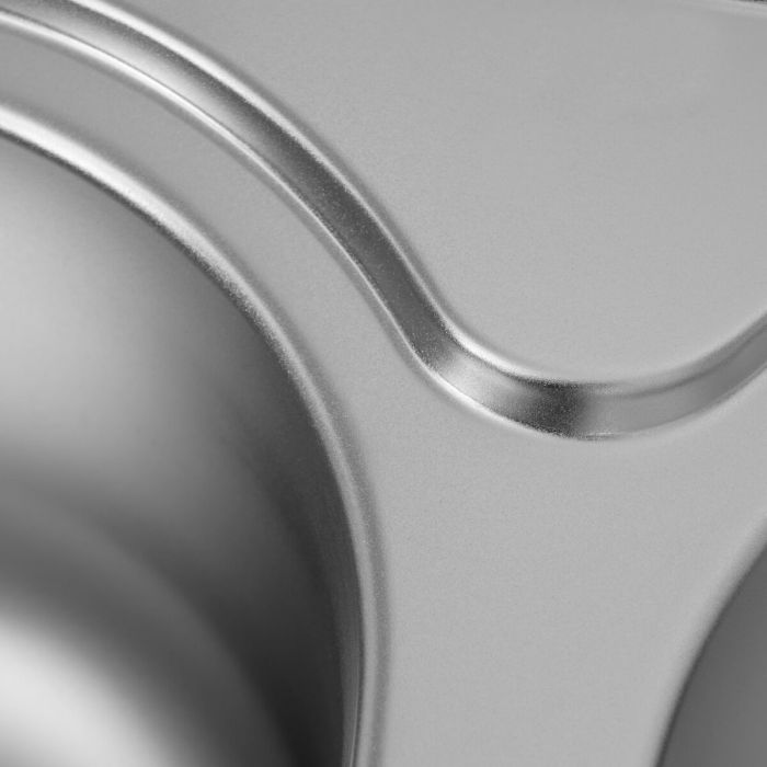 Кухонная мойка из нержавеющей стали прямоугольная Platinum ДЕКОР 7848D (0,8/180 мм)