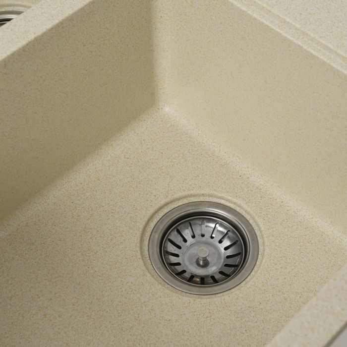 Гранитная мойка для кухни Platinum 7850 HARMONY матовая Песок, R