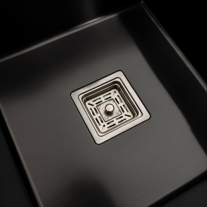 Кухонная мойка черная Platinum PVD Handmade 65*50 L(квадратный сифон 3,0/1)
