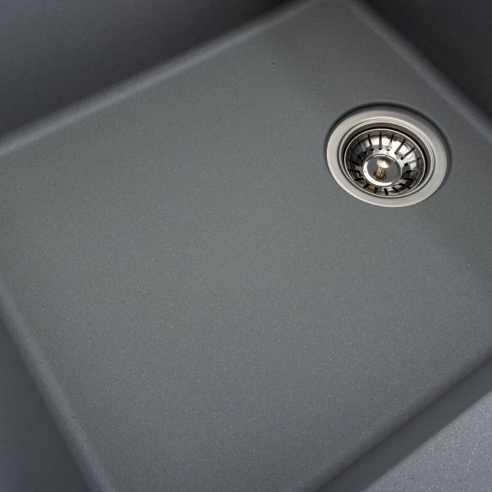 Гранітне миття для кухні Platinum 7850 ROMA матова Сірий металік, R