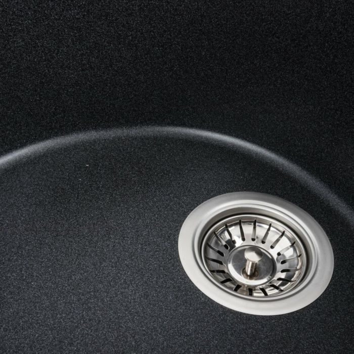 Гранітне миття для кухні VALESO 5847 ONYX матовий Карбон, L