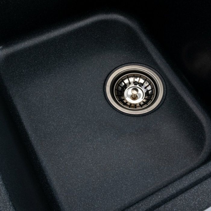 Гранитная мойка для кухни Platinum 7950 Equatoria матовая Антрацит
