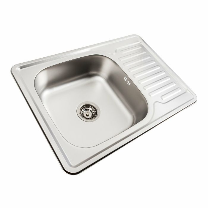 Кухонная мойка из нержавеющей стали Platinum 7050 ДЕКОР (0,8/180 мм), L