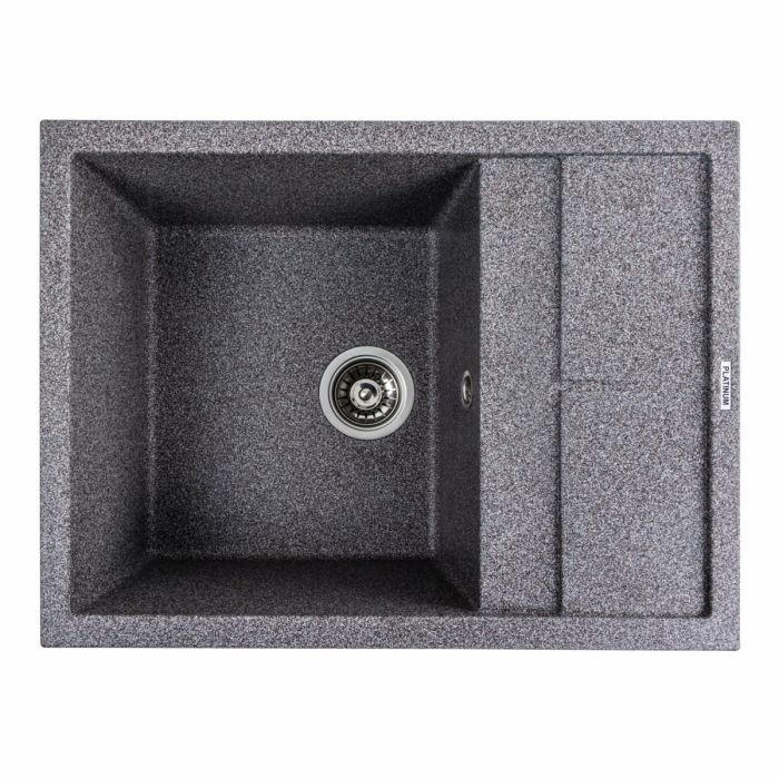 Гранитная мойка для кухни Platinum 6550 LOTOS матовый Микс, R