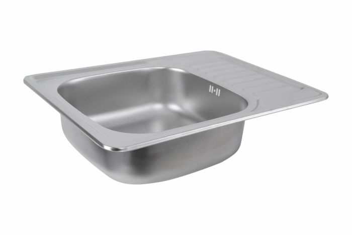 Кухонная мойка из нержавеющей стали Platinum 6550 САТИН (0,8/180 мм), R