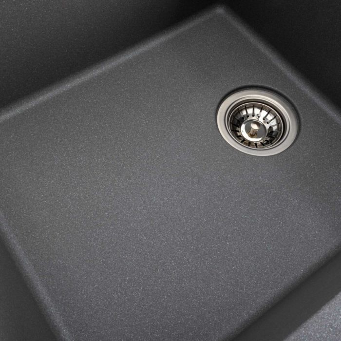 Гранітне миття для кухні VALESO 7850 ROMA матова Сірий мусон