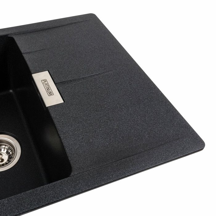 Гранитная мойка для кухни Platinum 6250 ZIRKONE матовый Карбон