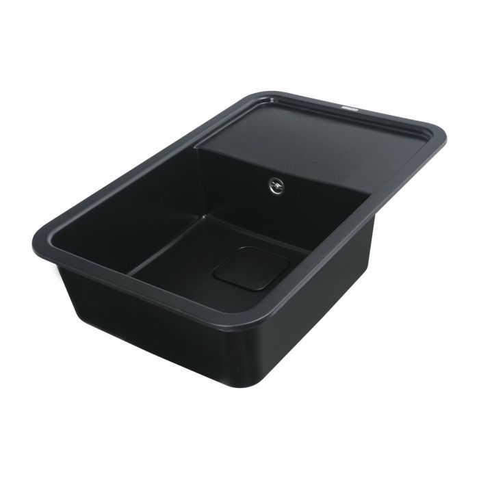 Гранитная мойка для кухни Platinum 7850 CUBE матовая Черная, L