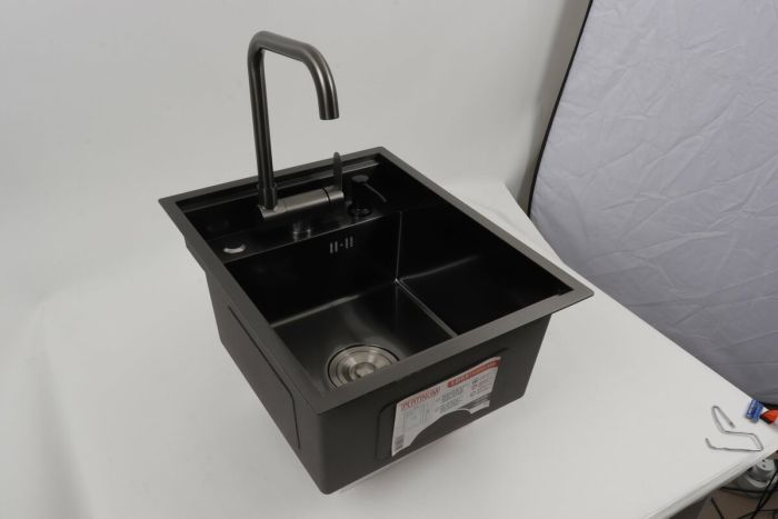 Кухонная мойка CM 40*50 скрытая PVD черная Platinum Handmade