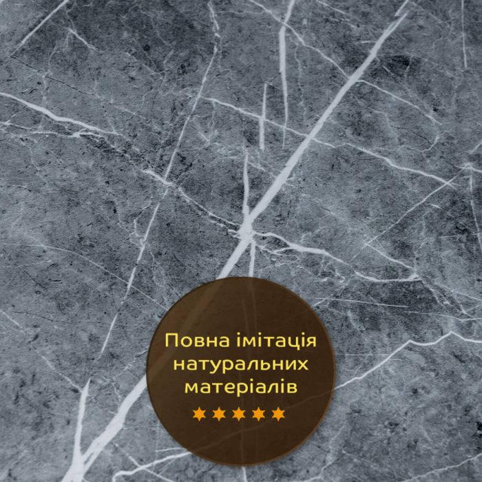Декоративная ПВХ плита серый натуральный мрамор 600*600*3mm (S) SW-00001627