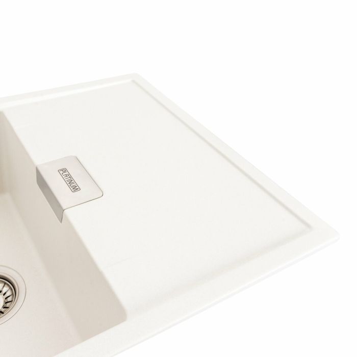 Гранитная мойка для кухни Platinum 8650 DIAMOND матовая (белоснежная), L