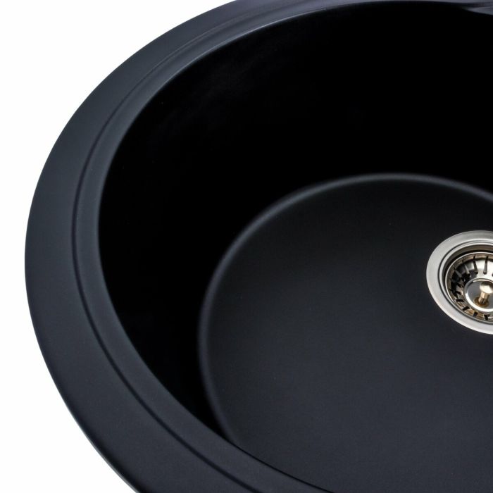 Гранітне миття для кухні Platinum 5847 ONYX матове (чорне), L