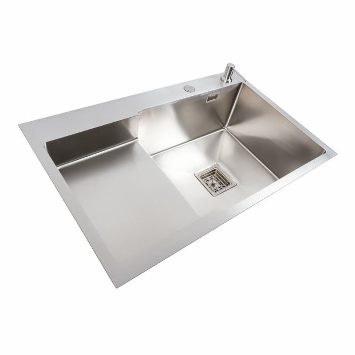 Кухонная мойка 78*50С R нержавейка Platinum Handmade (углубленная полка, 3.0/1.0 мм)