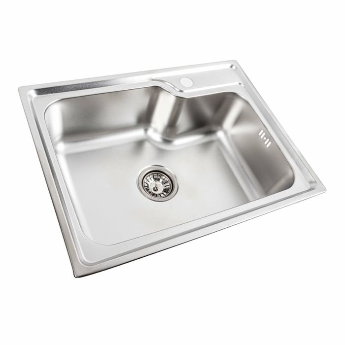 Кухонная мойка из нержавеющей стали Platinum ДЕКОР 5845 (0,8/180 мм), L