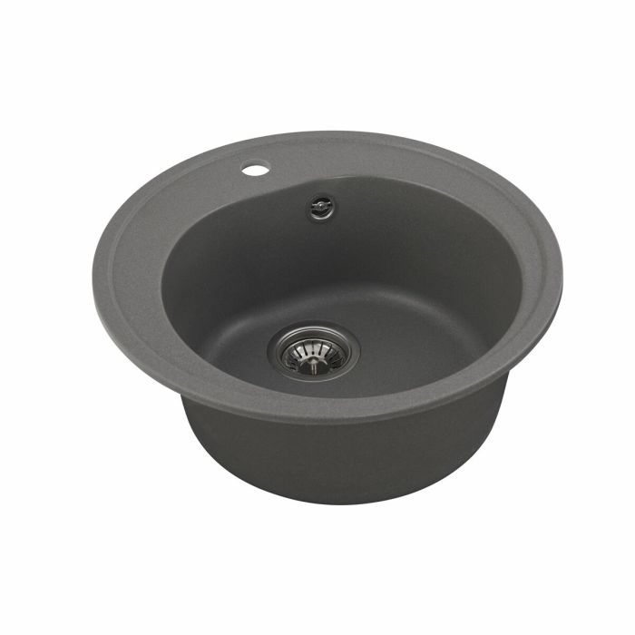 Гранитная мойка для кухни Platinum 510 LUNA матовая Серый муссон