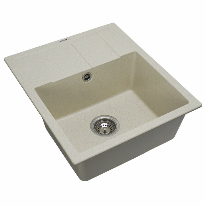 Гранитная мойка для кухни Platinum 5851 ARIA матовая Песок, L