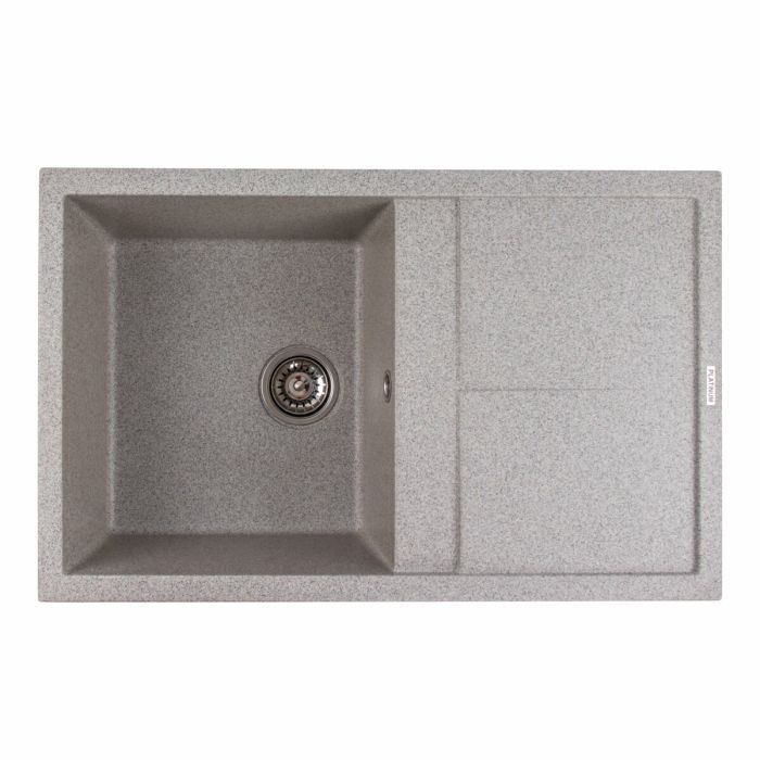 Гранитная мойка для кухни Platinum 7950 Selena матовая Серая, L