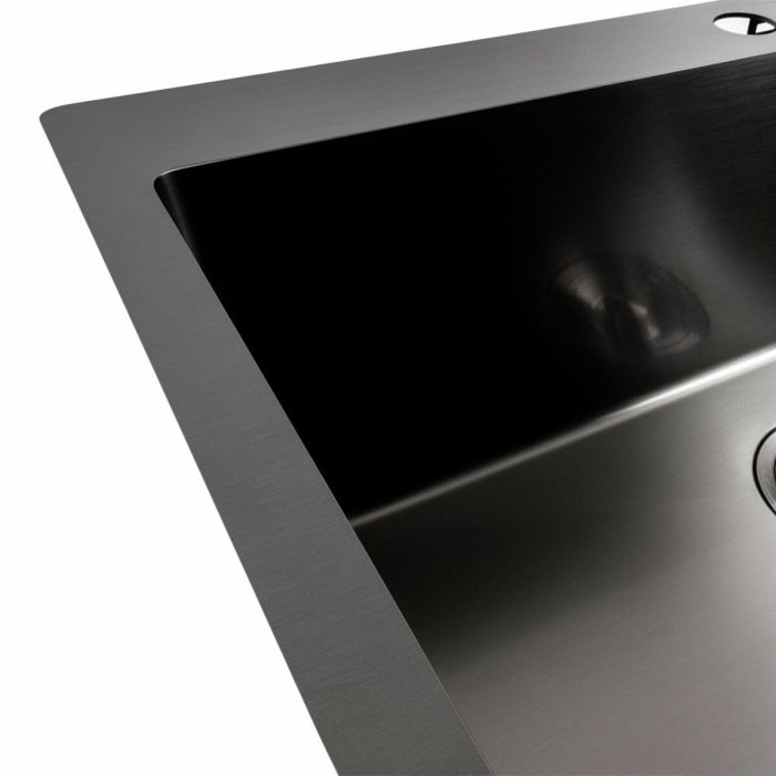 Кухонная мойка Platinum Handmade PVD 70*50 черная (сифон круглый, 3,0/0,8)