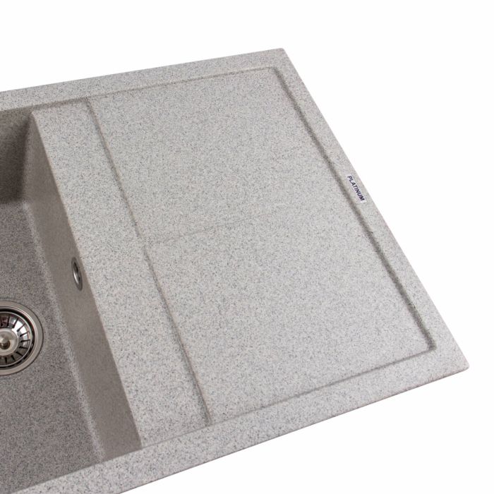 Гранитная мойка для кухни Platinum 7950 Selena матовая Серая, R