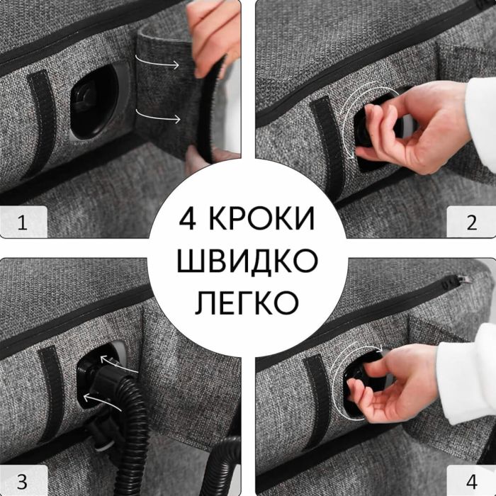 Комплект надувних меблів диван + крісло коричневий SW-00002656