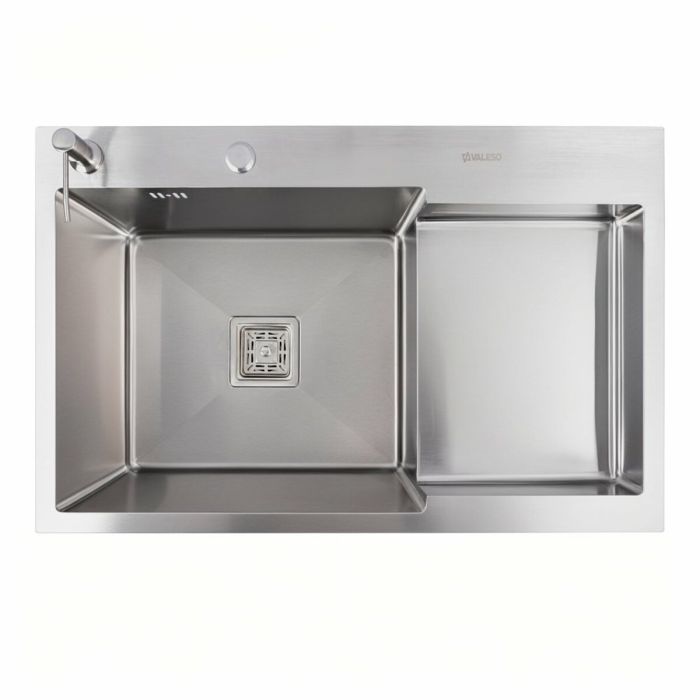 CM 78*50C L Мийка нержавійка Valeso Handmade з поглибленою полицею (3.0/0.8)