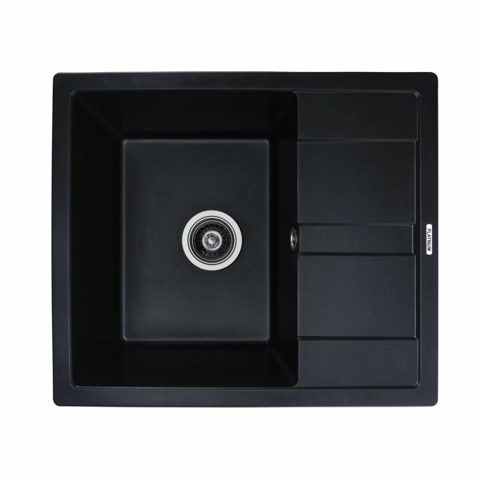 Гранитная мойка для кухни Platinum 5851 ARIA матовая Черная, R