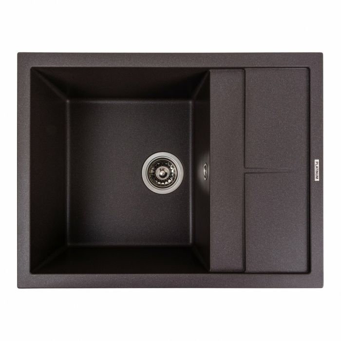 Гранитная мойка для кухни Platinum 6550 LOTOS матовый Гренадин, R