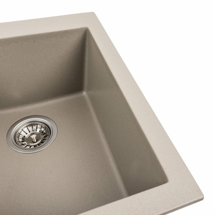 Гранитная мойка для кухни Platinum 4150 SOKIL матовый Титан