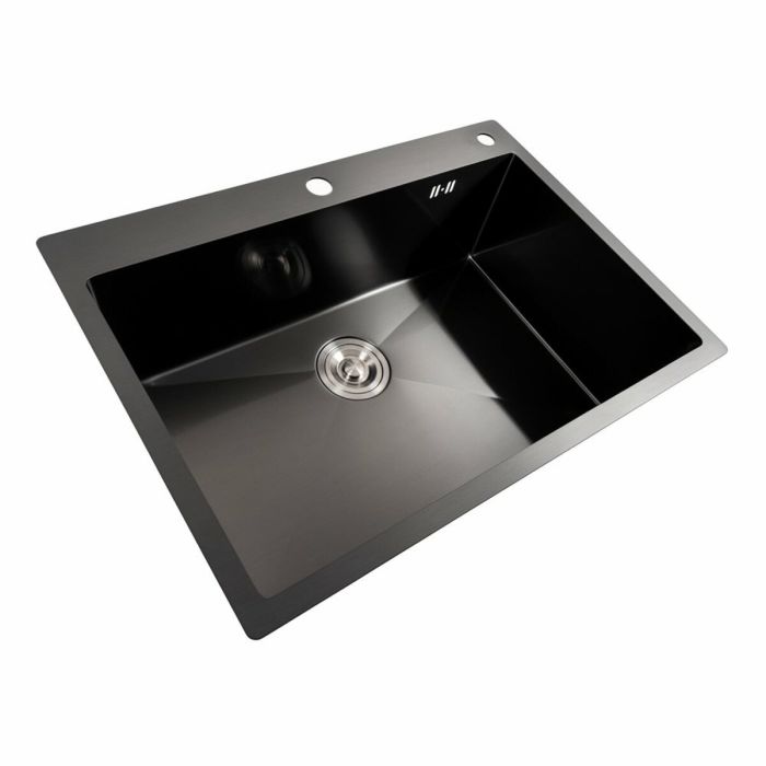 Кухонная мойка Platinum Handmade PVD 70*50 черная (сифон круглый, 3,0/0,8)