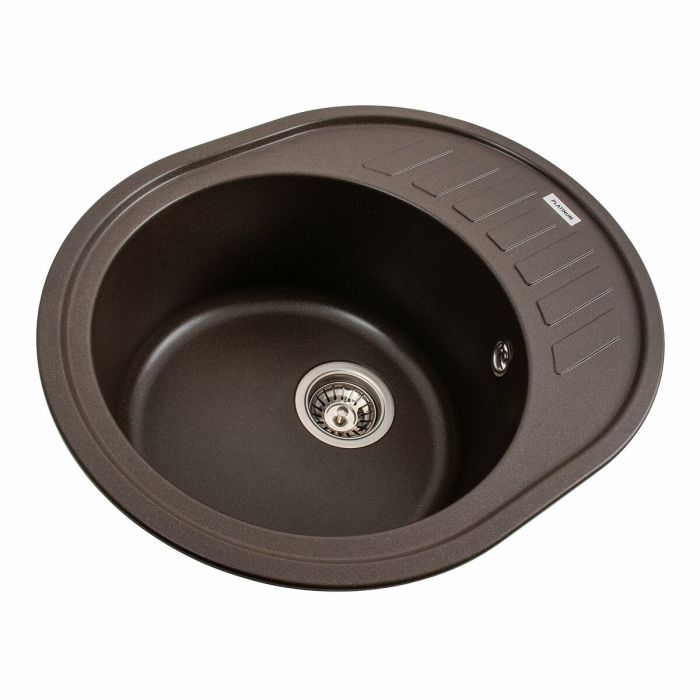 Гранитная мойка для кухни Platinum 6250 SOUL матовая Темная скала