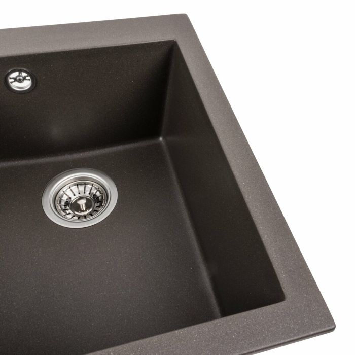 Гранитная мойка для кухни Platinum 4150 SOKIL матовая Темная скала