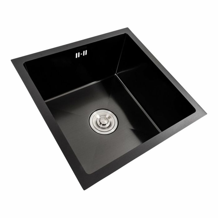 Кухонная мойка PVD черная СМ 44*44 Platinum Handmade (монтаж под столешницу)