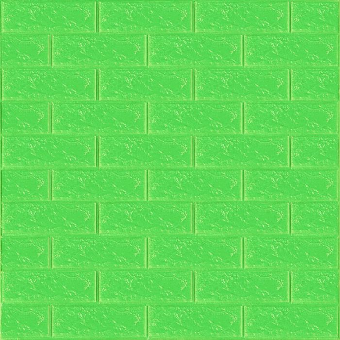 3D панель самоклеющаяся кирпич Зеленый 700x770x3мм (013-3) SW-00000639