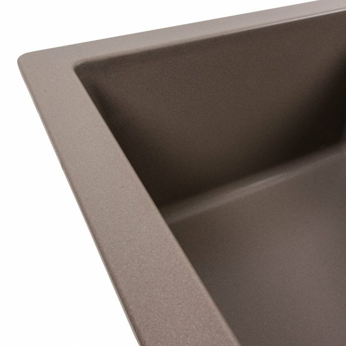Гранитная мойка для кухни Platinum 6550 INTENSO матовая Дюна, L