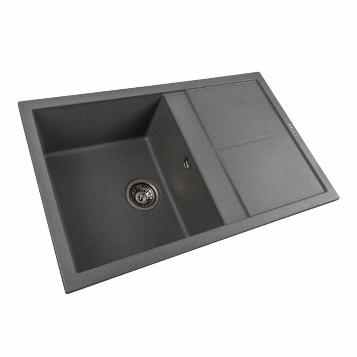 Гранитная мойка для кухни Platinum 7950 Selena матовая Серый муссон, R