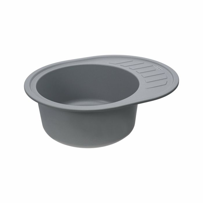 Гранитная мойка для кухни Platinum 6250 SOUL матовая Серый металлик, АВТО