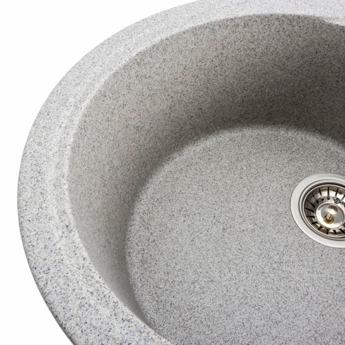 Гранитная мойка для кухни Platinum 5847 ONYX матовая (серая)