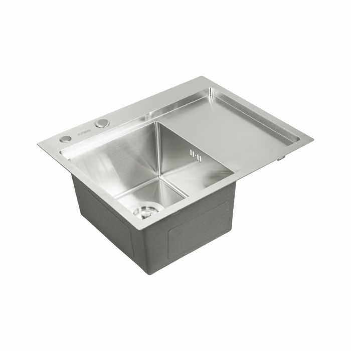 Кухонная мойка Platinum Handmade 580х480х220 L нержавейка (толщина 3,0/1,5 мм + дозатор в комплекте), L