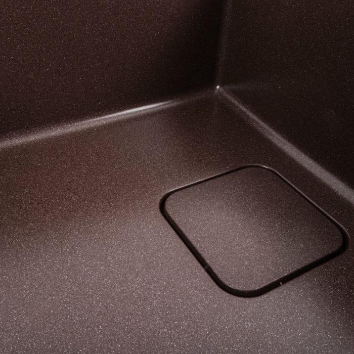 Гранитная мойка для кухни Platinum 7850 CUBE матовая Мокко, R