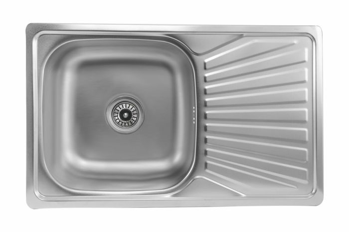 Кухонная мойка из нержавеющей стали прямоугольная Platinum САТИН 7848 (0,8/180 мм), L