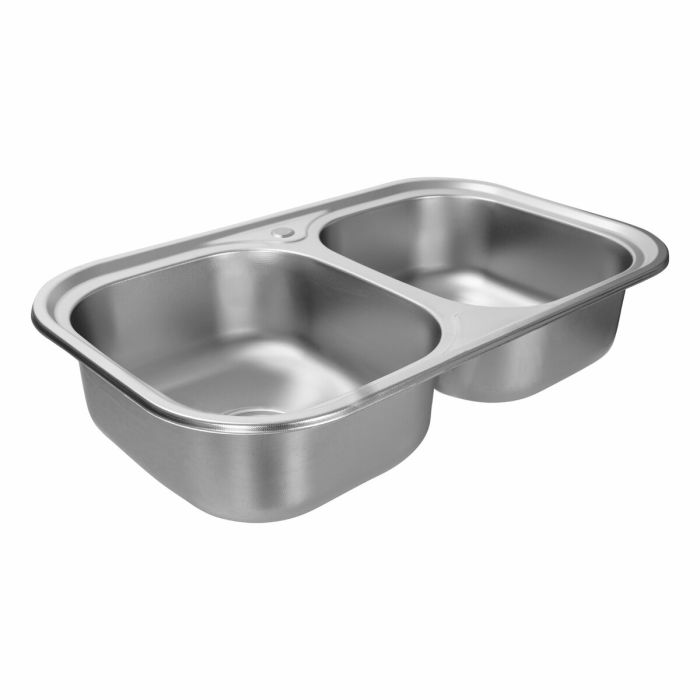 Кухонная мойка из нержавеющей стали закругленная Platinum ДЕКОР 7848D (0,8/180 мм)