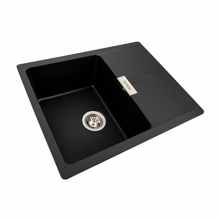 Гранитная мойка для кухни Platinum 6250 ZIRKONE матовая Черная