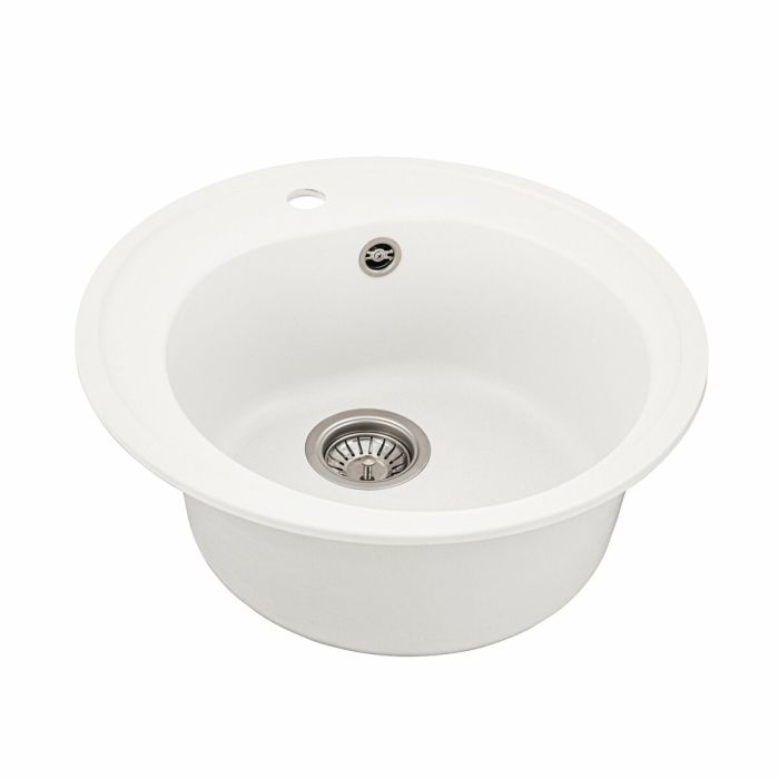 Гранитная мойка для кухни Platinum 510 LUNA матовая Белая