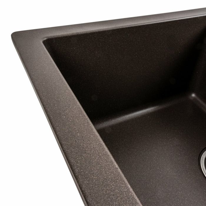 Гранитная мойка для кухни Platinum 7850W TOSKANA матовая Темная скала
