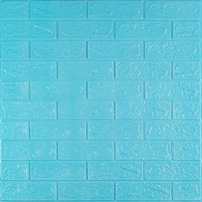 3D панель самоклеющаяся кирпич Бирюза 700х770х3мм (002-3) SW-00000573