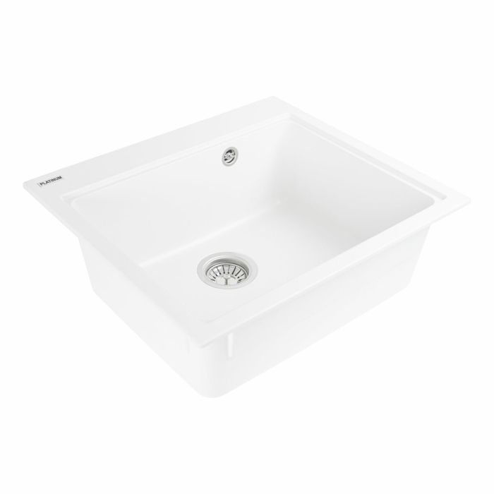 Мойка гранитная Platinum 5852 VESTA матовая Белоснежная, ЦЕНТР